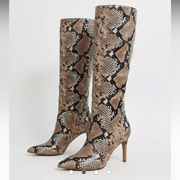 Steve Madden | Kinga knee high heel boot in pink snake Size 6 - Picture 9 of 12